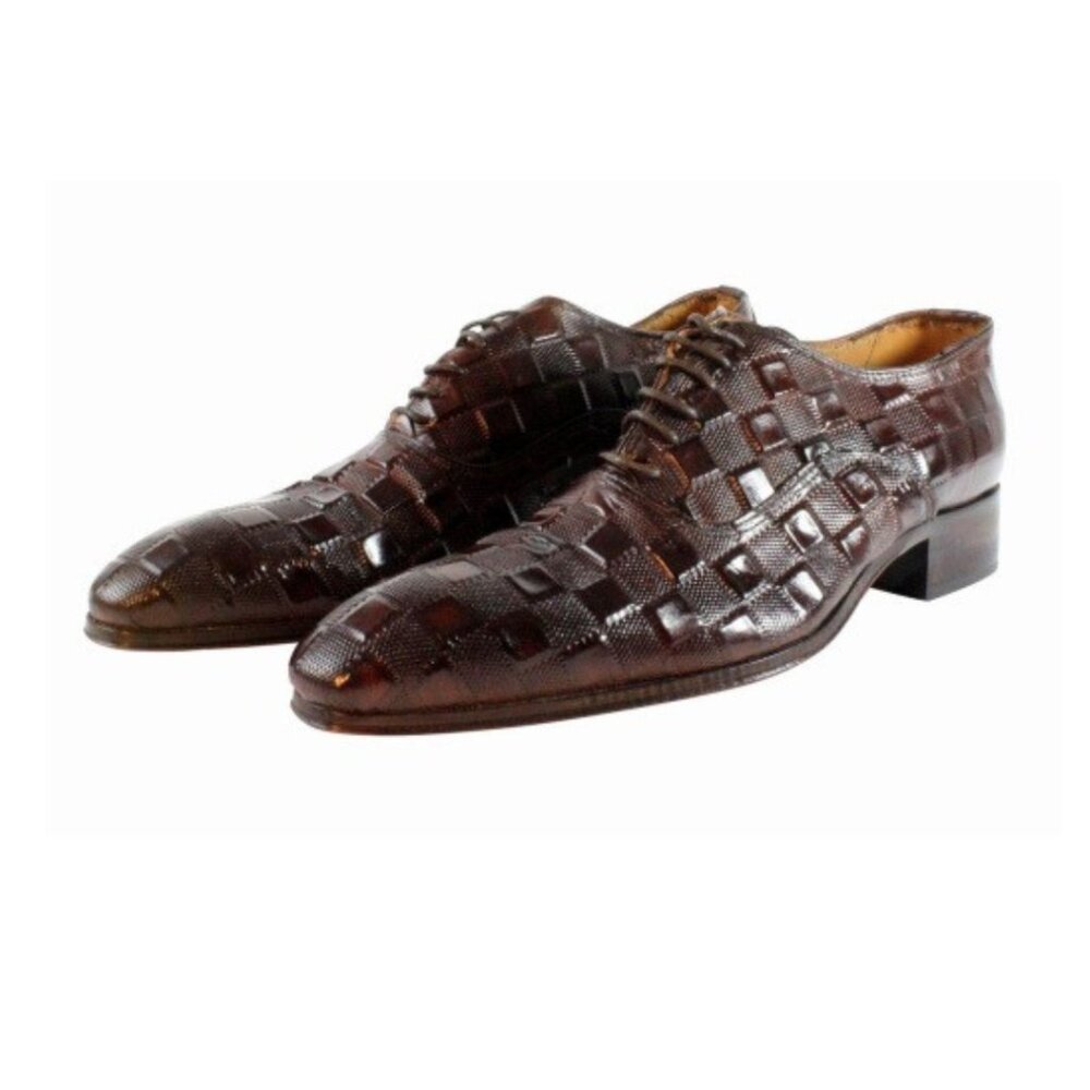 Zan Brown Oxford Men's Leather Shoes